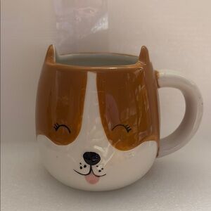 Balvi Woof Dog Face Mug - Brown and White